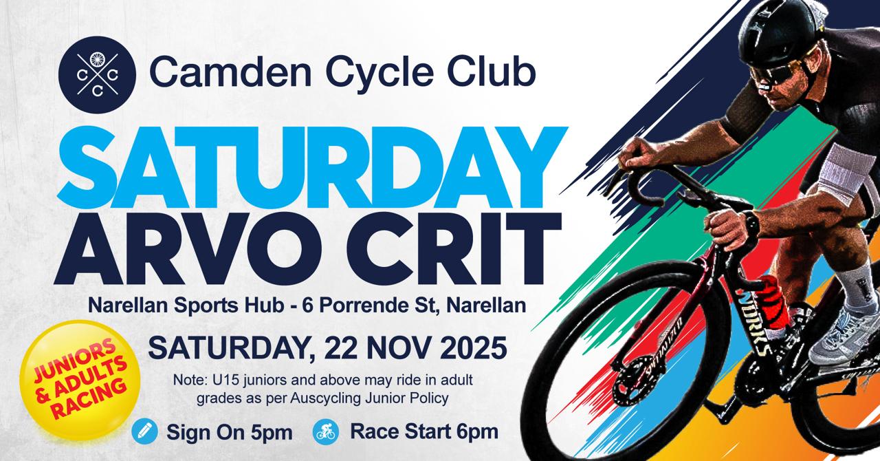 Saturday Arvo Crit racing